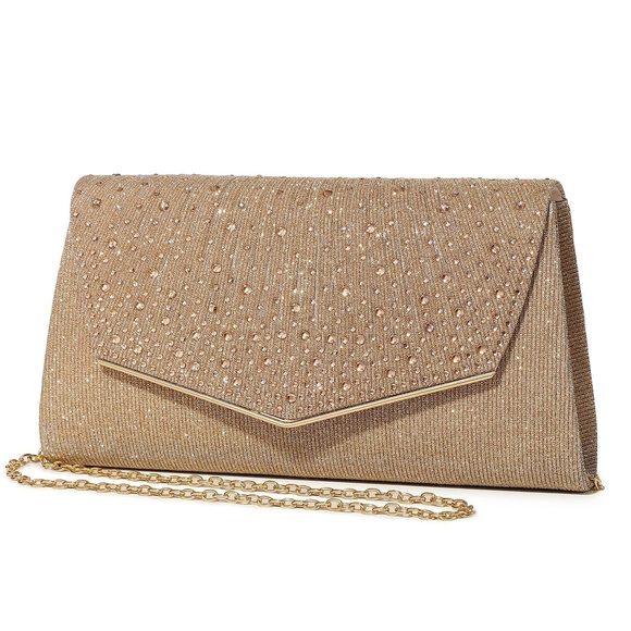 Evening Handbag Glitter Sequins Clutch Purses Shiny Crossbody T_T - Picture 1 of 9